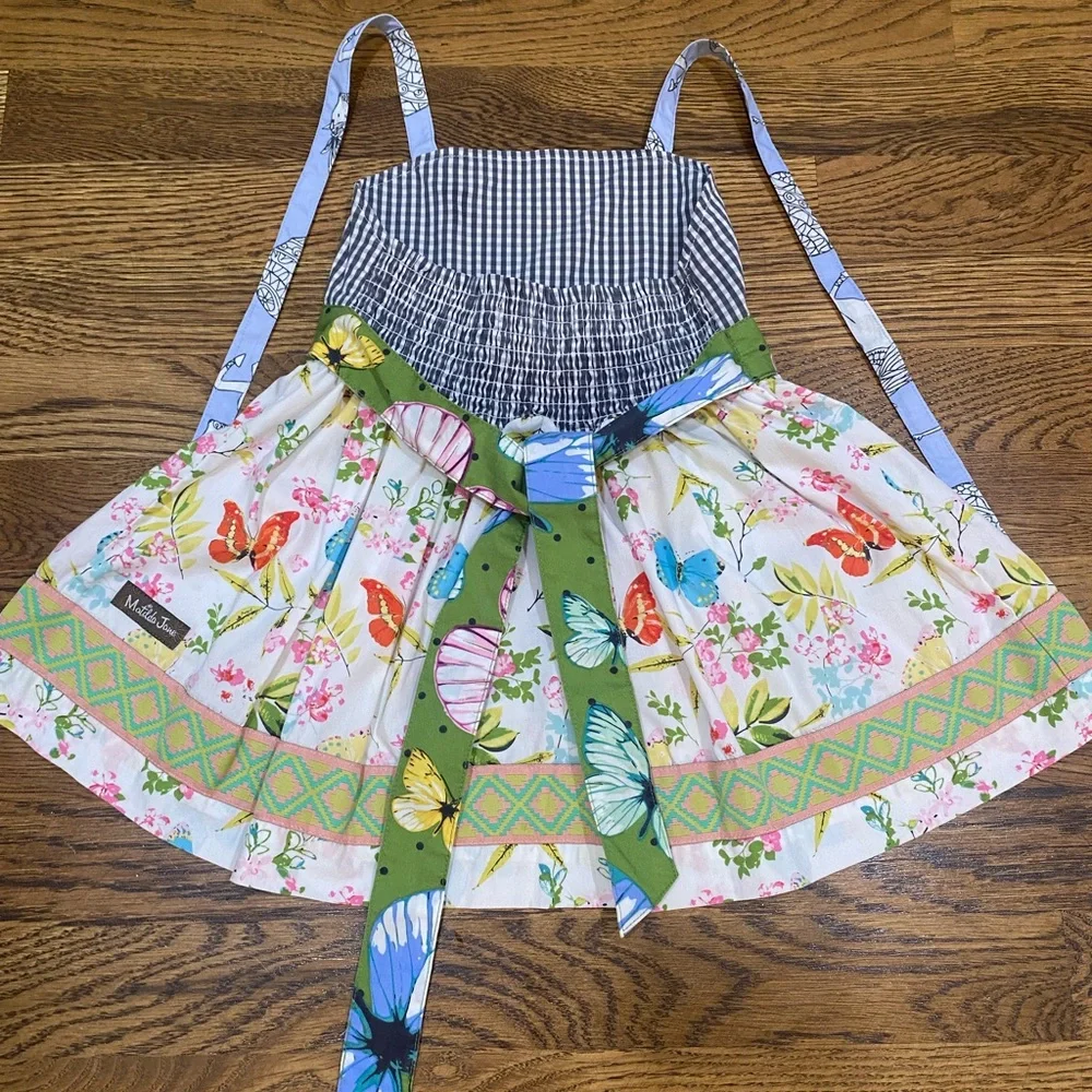 Matilda Jane Blue and Green Butterfly Dress - Picture 2 of 3